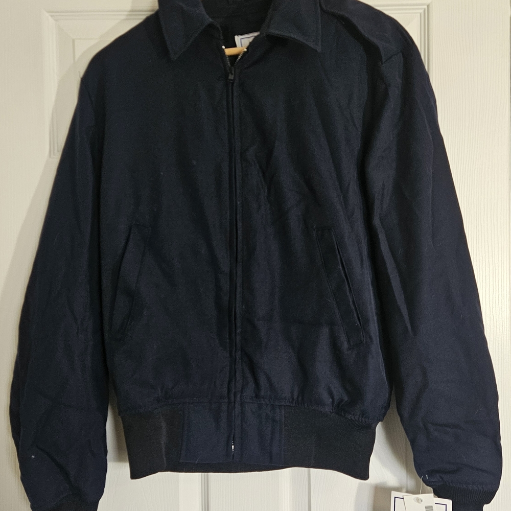 Navy Military Bomber Jacket Mens 38R Made In USA No Liner NWT